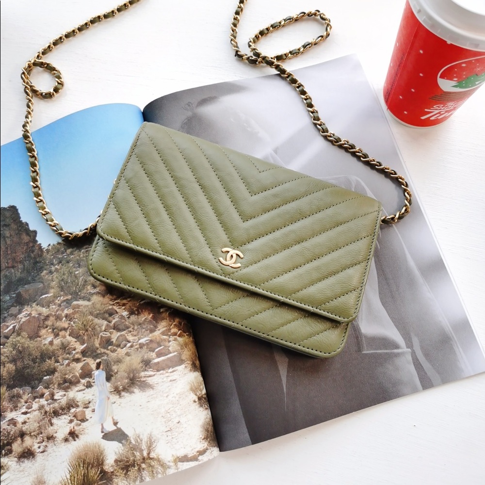 Chanel Calfskin Woc Bag Green